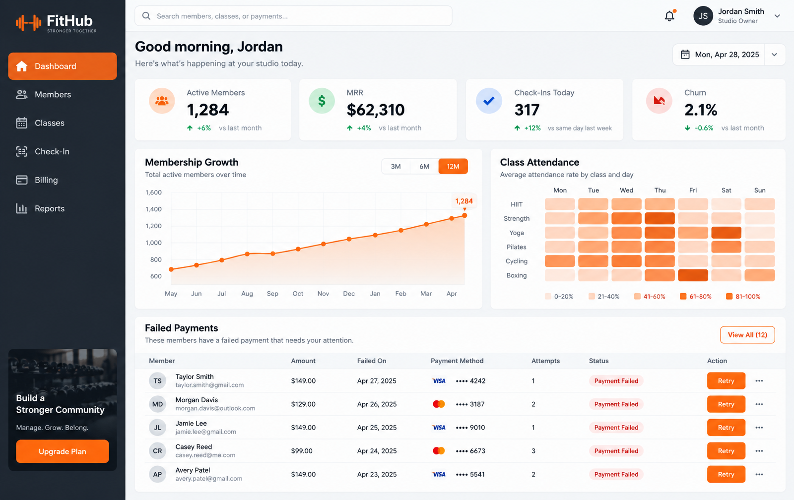 Gym & Fitness Studio Membership Software