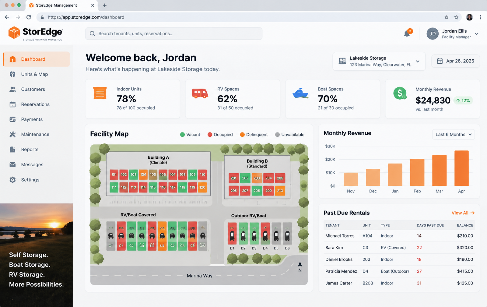 Storage Facility Management Software (Self, RV & Boat)