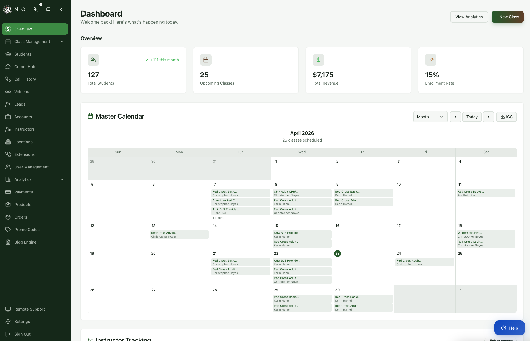 CPR Class Management Software screenshot 2